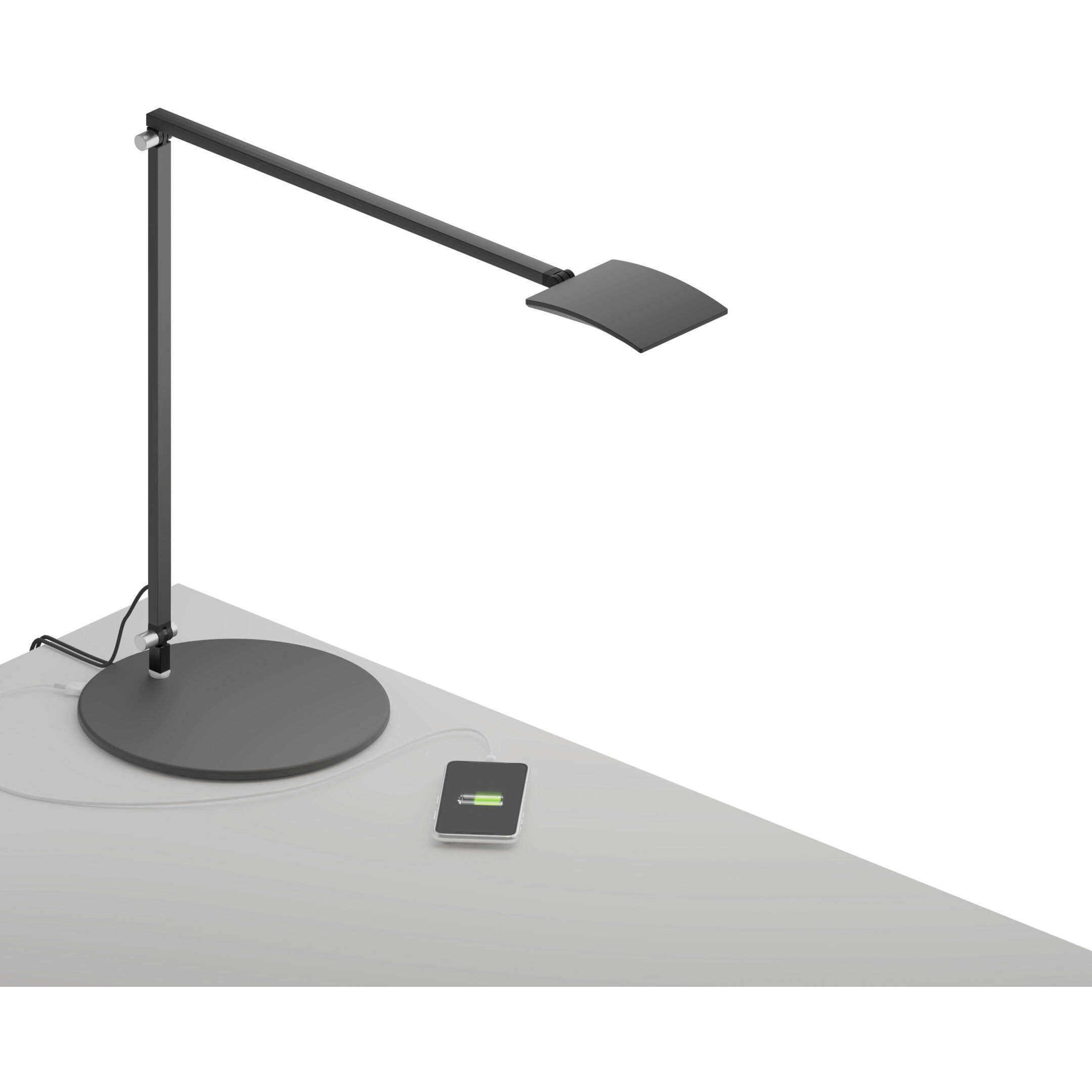 Mosso Pro 18.4 inch 5.50 watt Metallic black Desk Lamp Portable Light